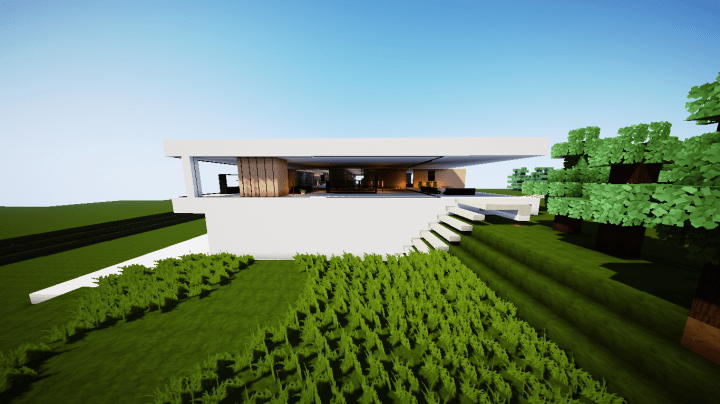 Glass Pavilion House in Minecraft